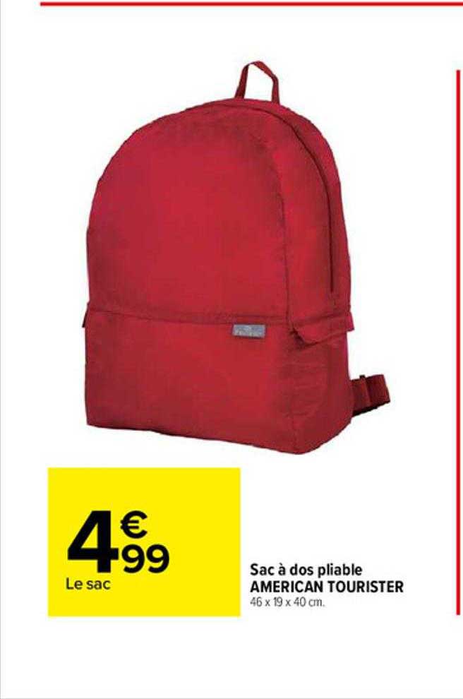 sac à dos pliable american tourister