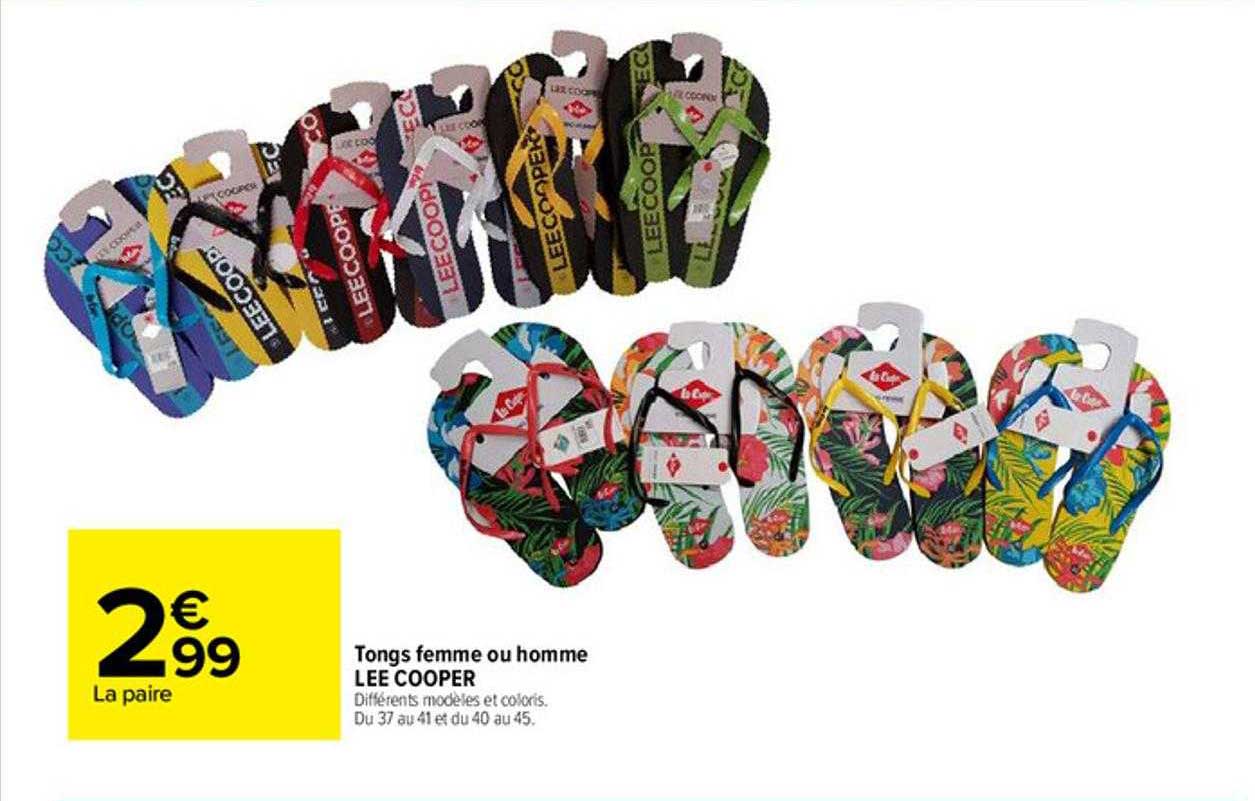 tongs femme ou homme lee cooper