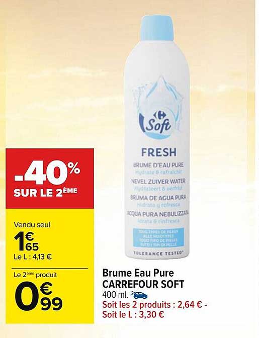 brume eau pure carrefour soft