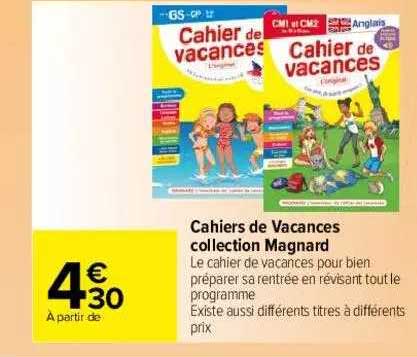 cahiers de vacances collection magnard