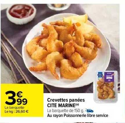 crevettes panées cite marine