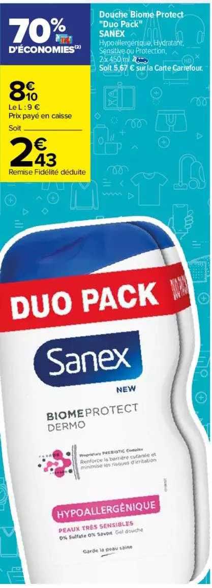 douche biome protect "duo pack" sanex
