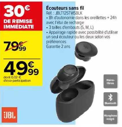 écouteurs Sans Fil Jbl