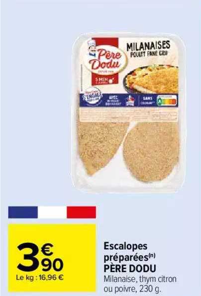 escalopes préparées père dodu