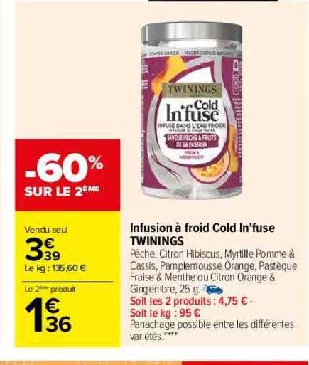 infusion à froid cold in'fuse twinings