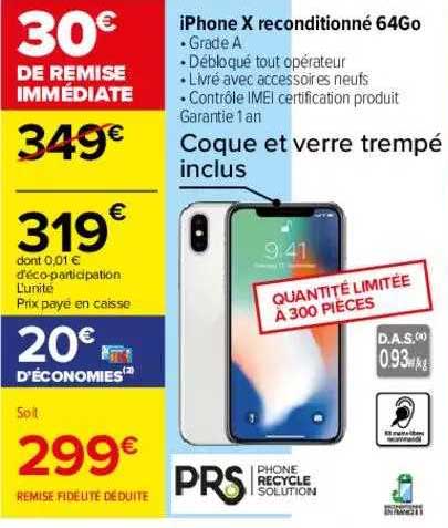 Iphone X Reconditionné 64go