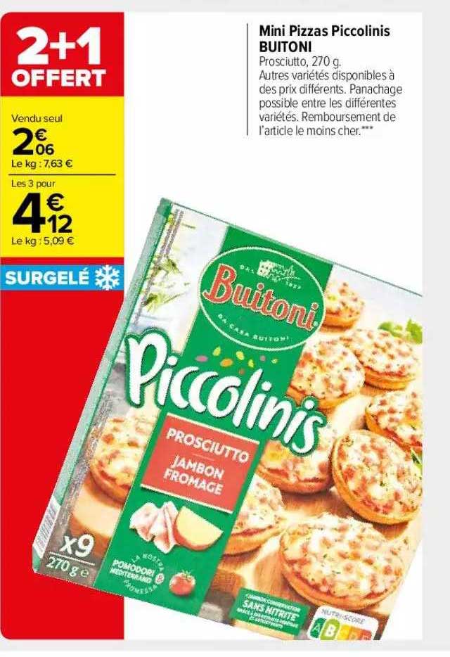 Mini Pizza Piccolinis Buitoni