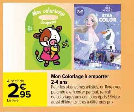 mon coloriage à emporter 2-4 ans