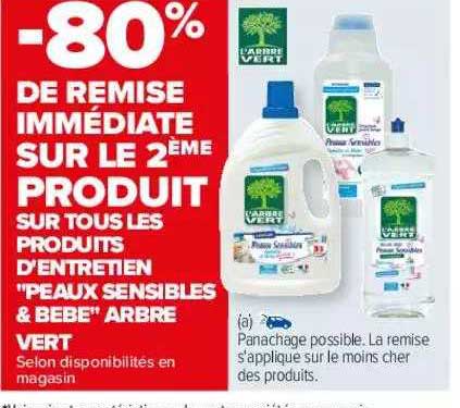 produits d'entretien "peaux sensibles & bébé" arbre vert