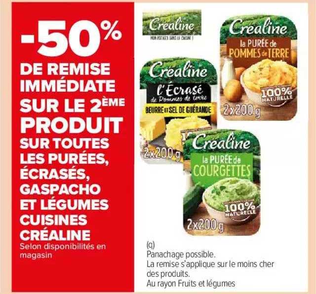 purées, écrasés, gaspacho et légumes cuisines créaline