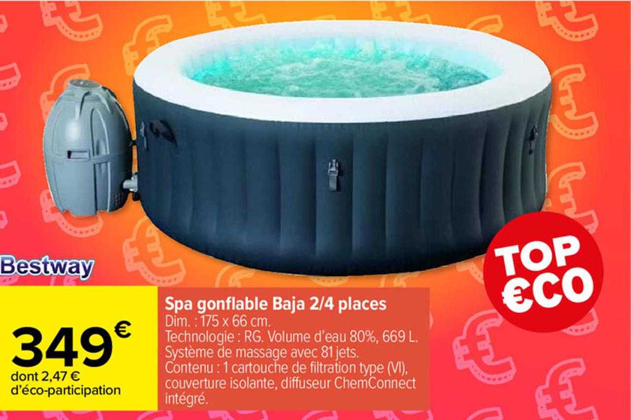 spa gonflable baja 2-4 places bestway