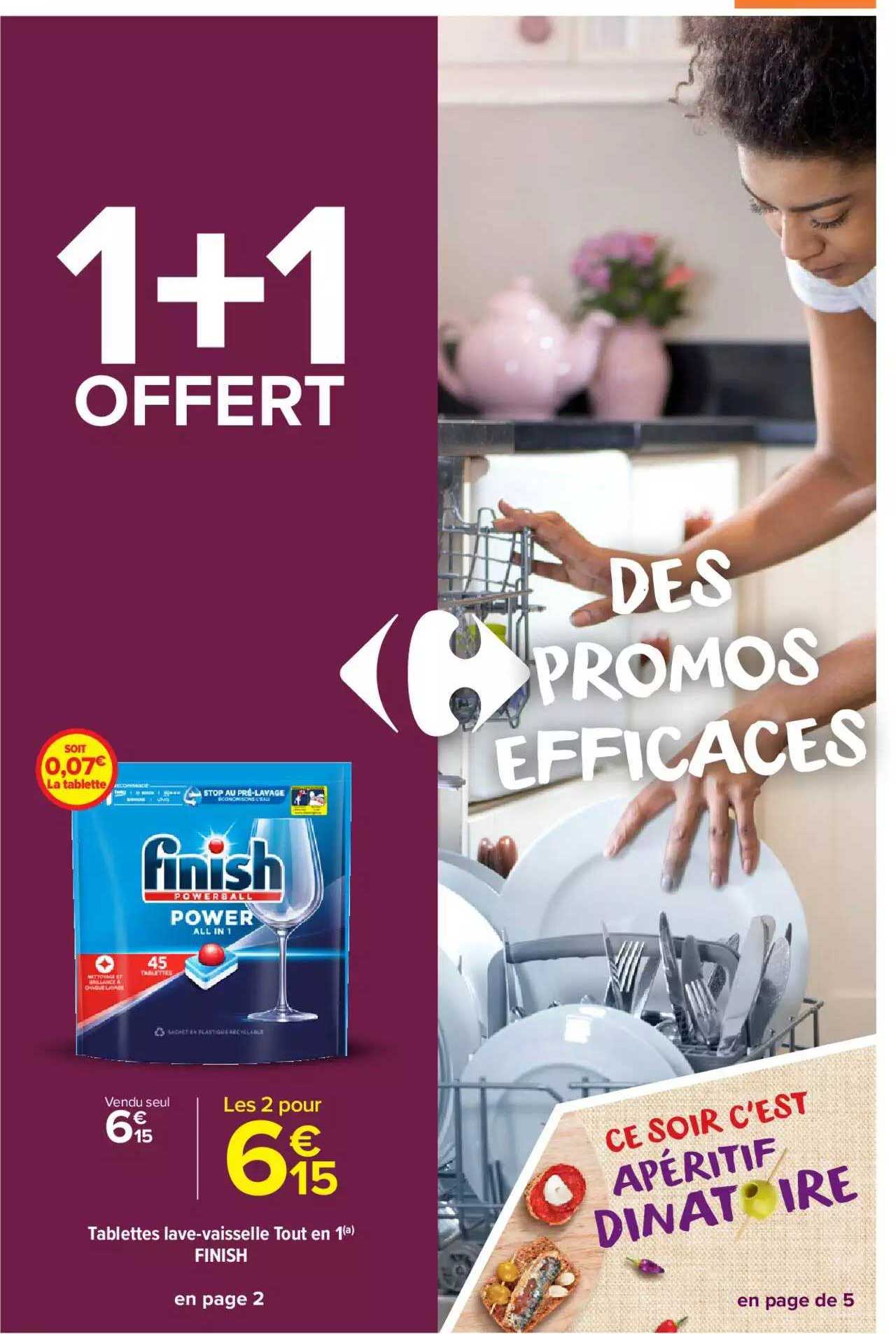 tablettes lave-vaisselle tout en 1 finish