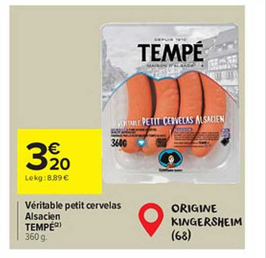 Véritable Petit Cervelas Alsacien Tempé