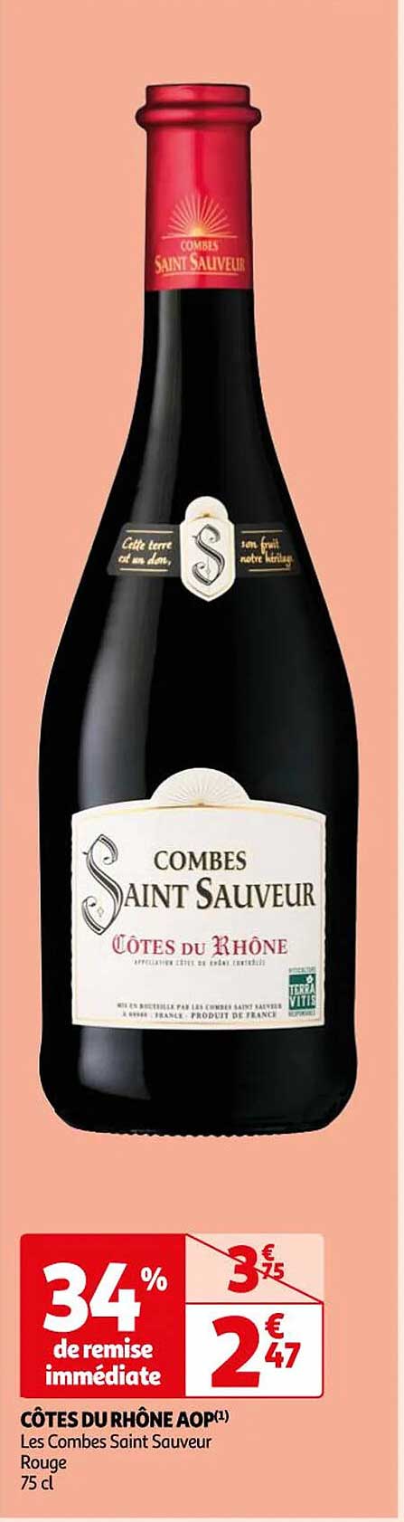 côtes du rhône aop les combes saint sauveur