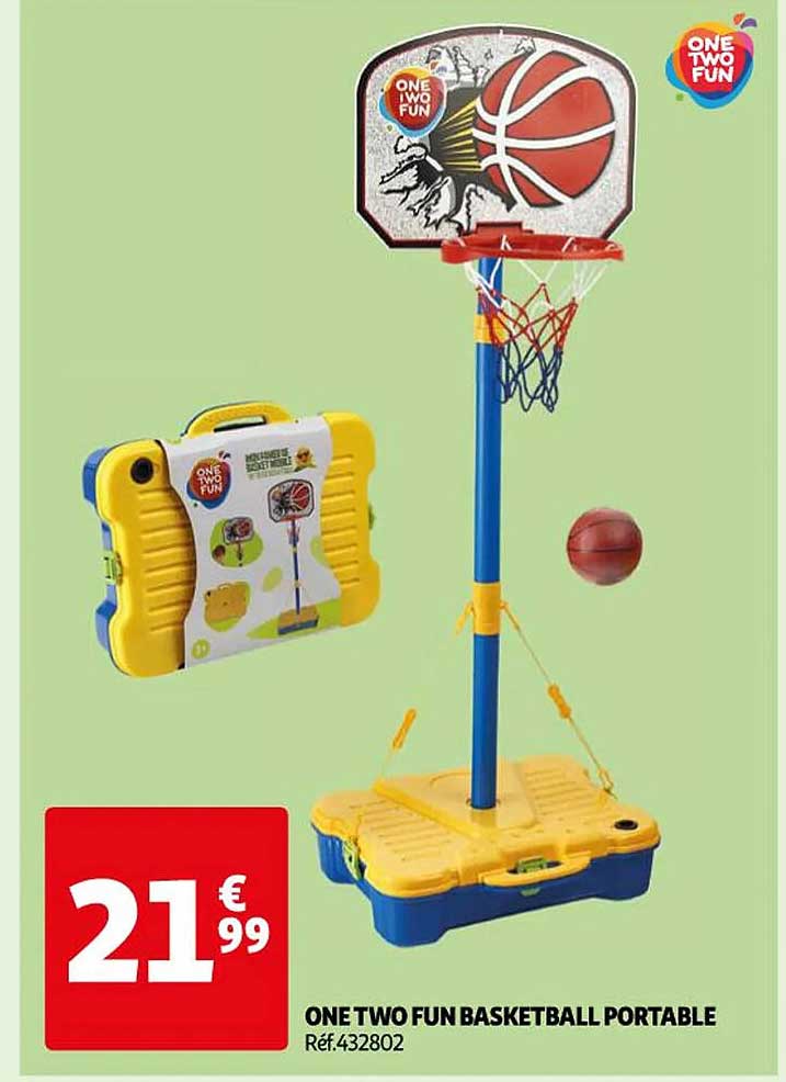 one two fun basketball portable