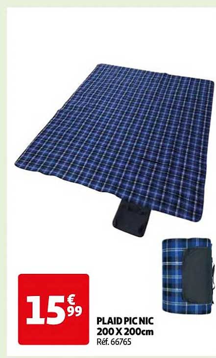 plaid pic nic 200 x 200 cm