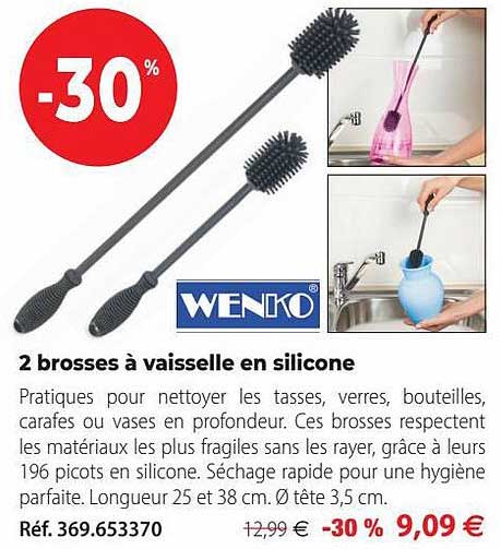 2 Brosses à Vaisselle En Silicone Wenko
