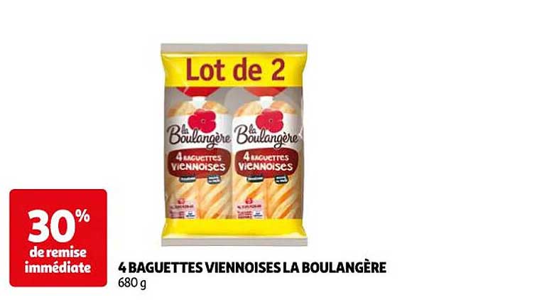 4 Baguettes Viennoises La Boulangère