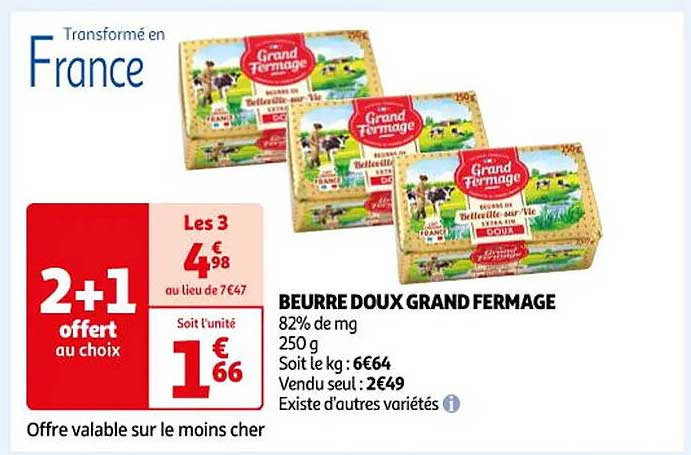 beurre doux grand fermage