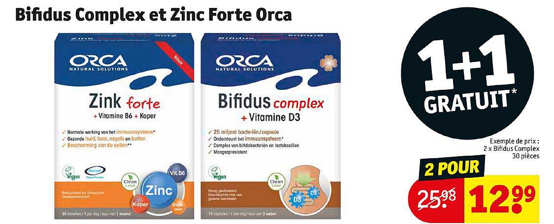 bifidus complex et zinc forte orca