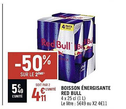 boisson énergisante red bull