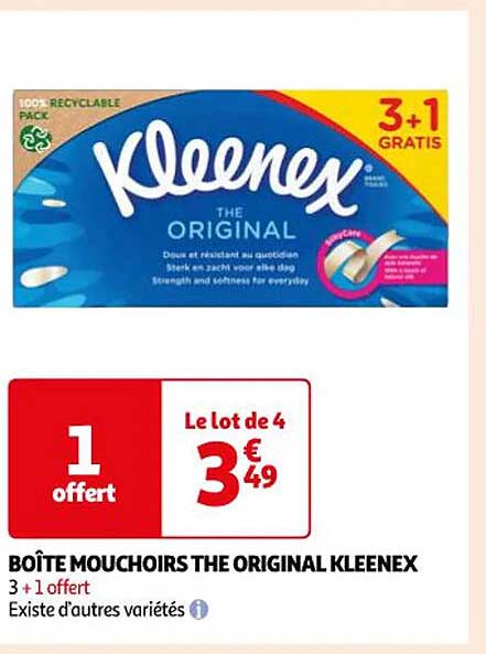 Boîte Mouchoirs The Original Kleenex