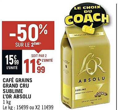 Café Grains Grand Cru Sublime L'or Absolu