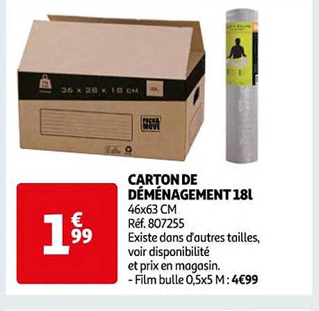 carton de déménagement 18l