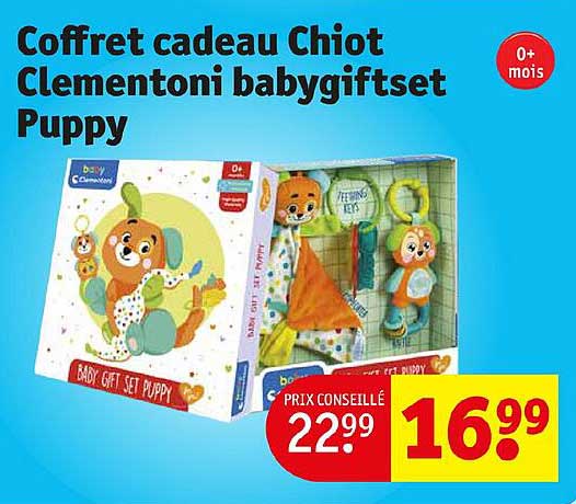 coffret cadeau chiot clementoni babygiftset puppy