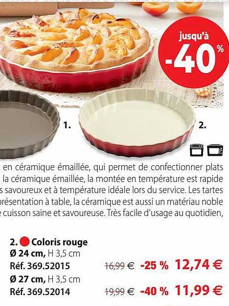 coloris rouge ø24 cm