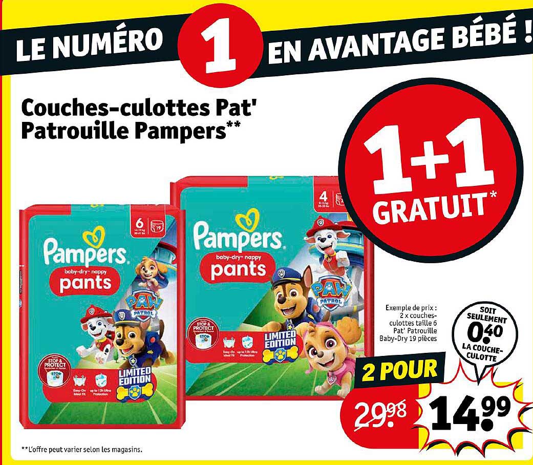 couches-culottes pat' patrouille pampers