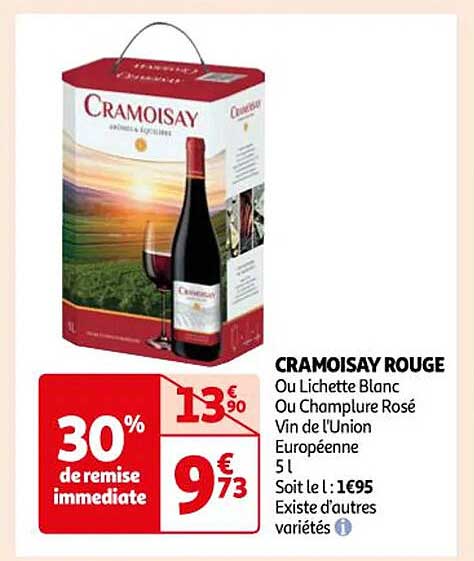 cramoisay rouge ou lichette blanc ou champlure rosé vin de l'union européenne