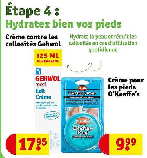 crème contre les callosités gehwol, crème pour les pieds o'keeffe's