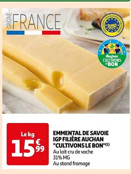 emmental de savoie igp filière auchan "cultivons le bon"