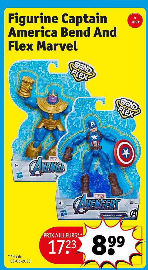 figurine captain america bend and flex marvel