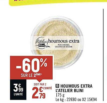 houmous extra l'atelier blini