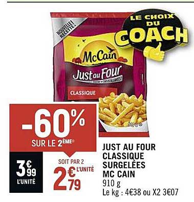 just au four classique surgelées mc cain