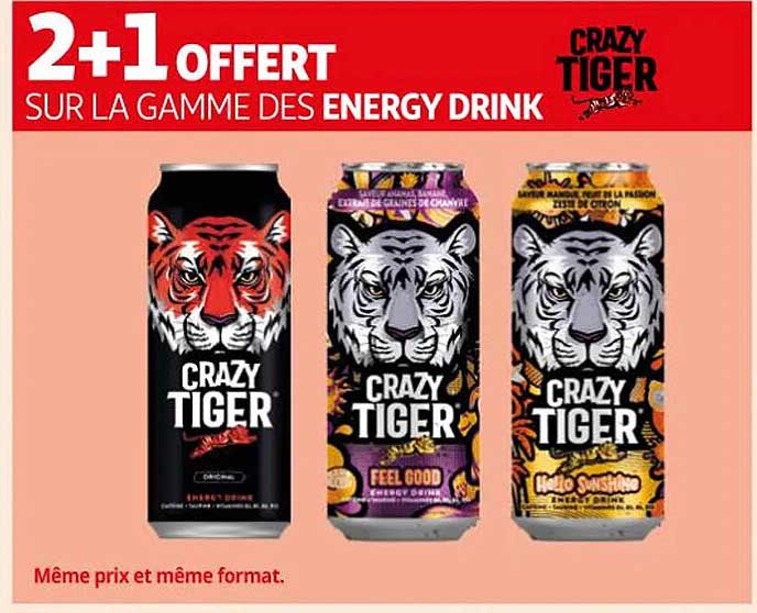 la gamme des energy drink crazy tiger