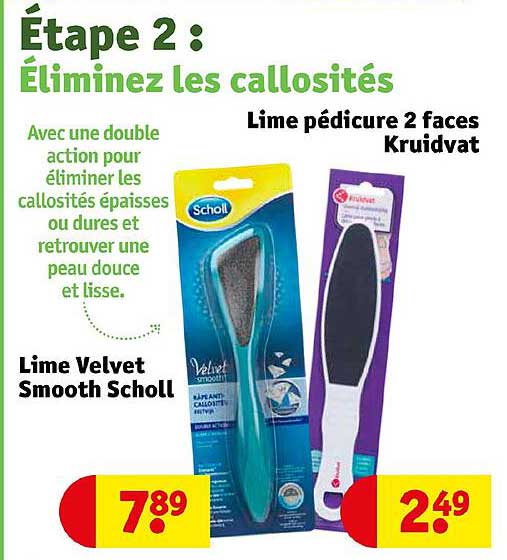 lime pédicure 2 faces kruidvat, lime velvet smooth scholl