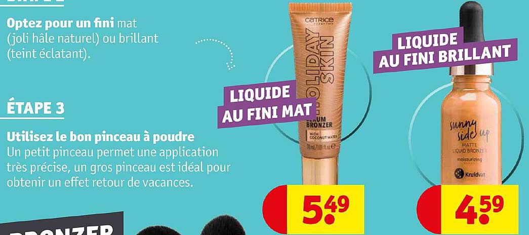 liquide au fini mat, liquide au fini brillant