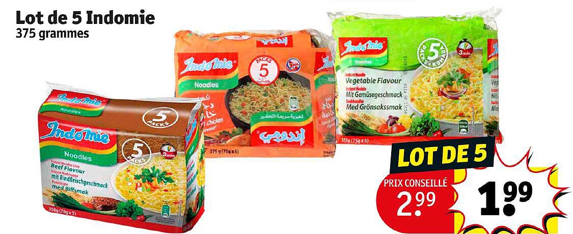 Lot De 5 Indomie