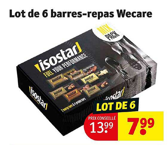 lot de 6 barres-repas wecare