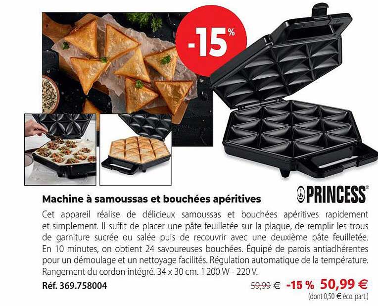 Machine à Samoussas Et Bouchées Apéritives Princess