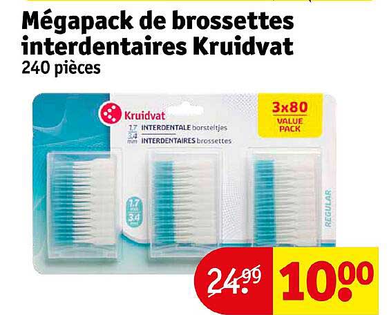 Mégapack De Brossettes Interdentaires Kruidvat