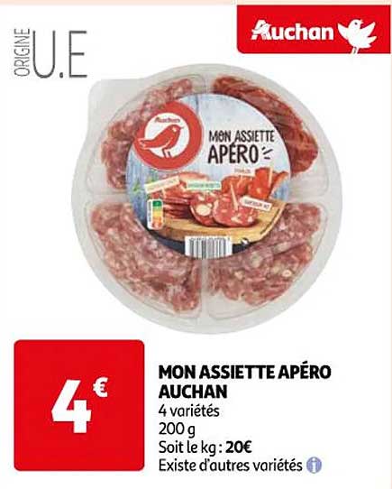 mon assiette apéro auchan