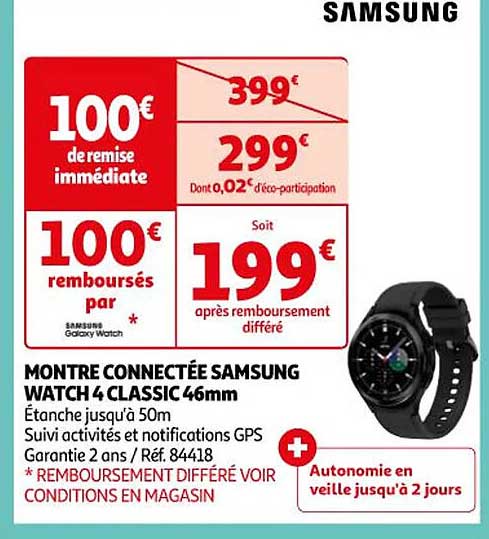montre connectée samsung watch 4 classic 46mm