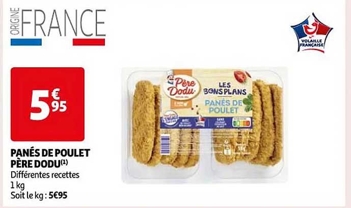 panés de poulet père dodu