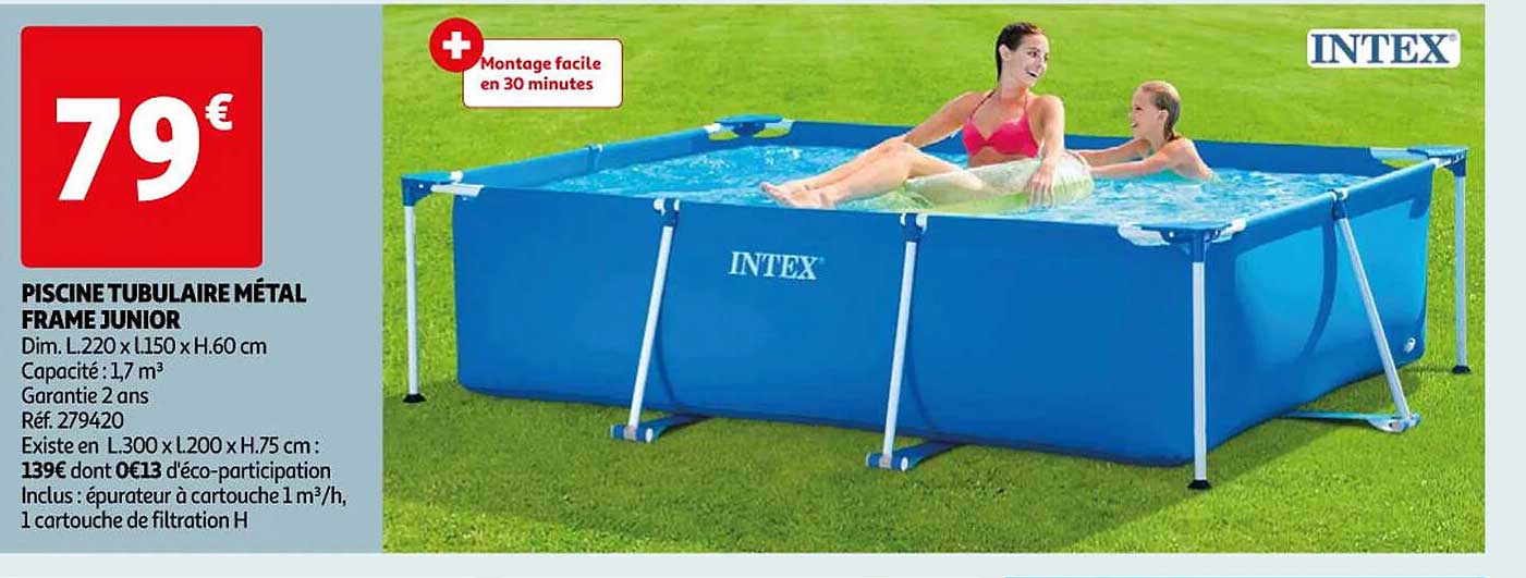 piscine tubulaire métal frame junior