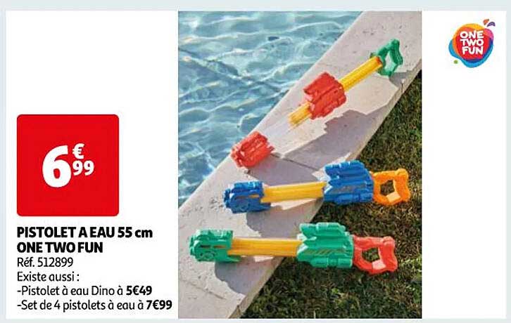 pistolet à eau 55 cm one two fun
