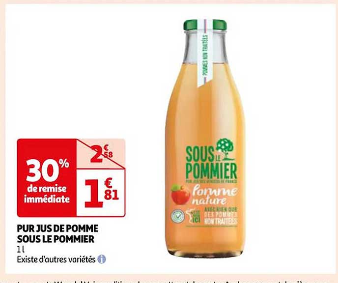 pur jus de pomme sous le pommier
